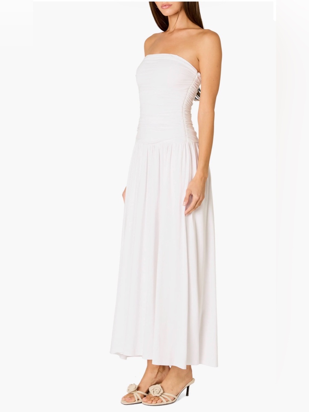 NIA Santal Ruched Strapless Midi Dress NWT XS - Picture 3 of 10